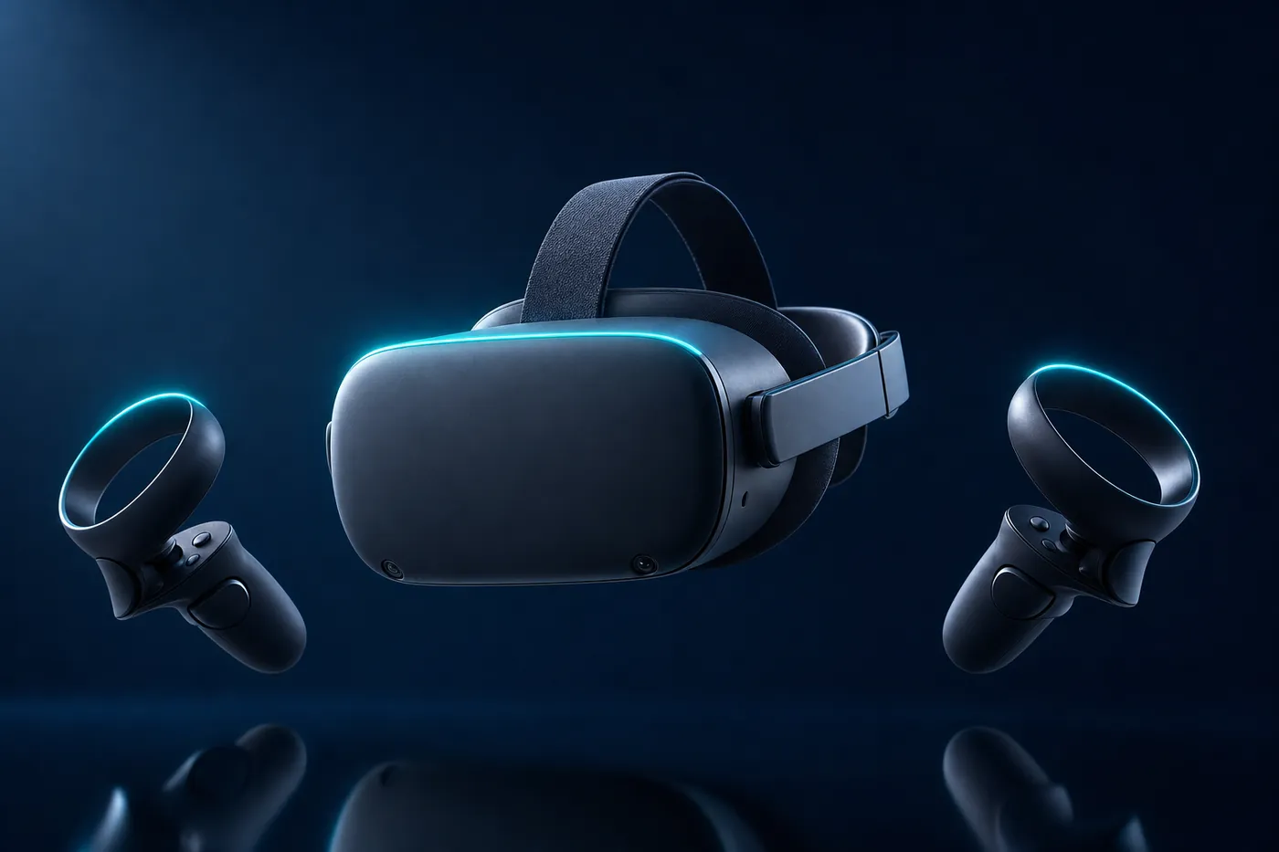 Virtual reality headset and hand controllers used at Better Relief VR